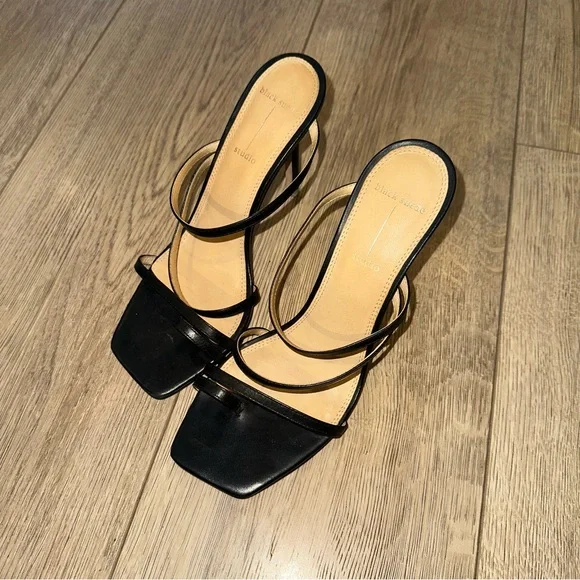 Black Suede Studio “Cindy” Black Strappy Heels - Picture 3 of 9